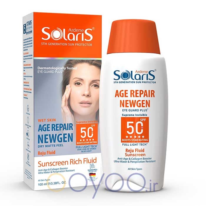 فلوئید ضد آفتاب سولاریس ایج ریپیر SPF50 بی رنگ از فروشگاه اویو