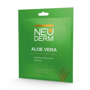 ماسک صورت نئودرم ورقه‌ای حاوی آلوئه‌ورا، آبرسان قوی در فروشگاه اویو