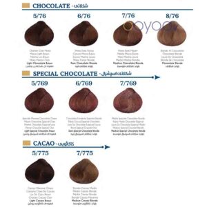 رنگ موی لولیا سری شکلاتی موجود در فروشگاه اویو