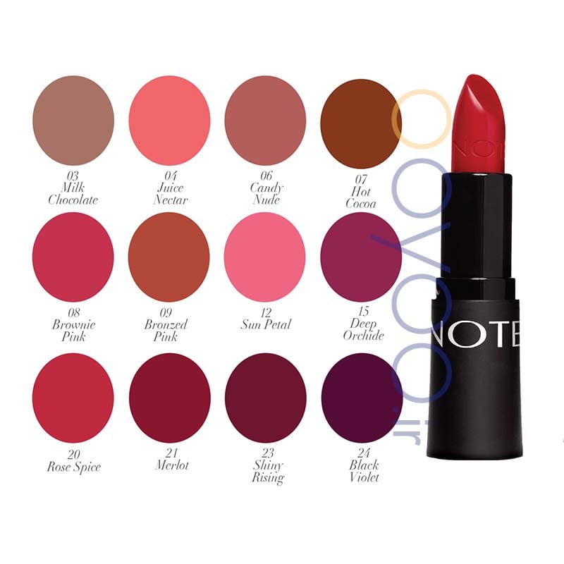 رژلب نوت مدل ریچ کالر موجود در فروشگاه ooyoo