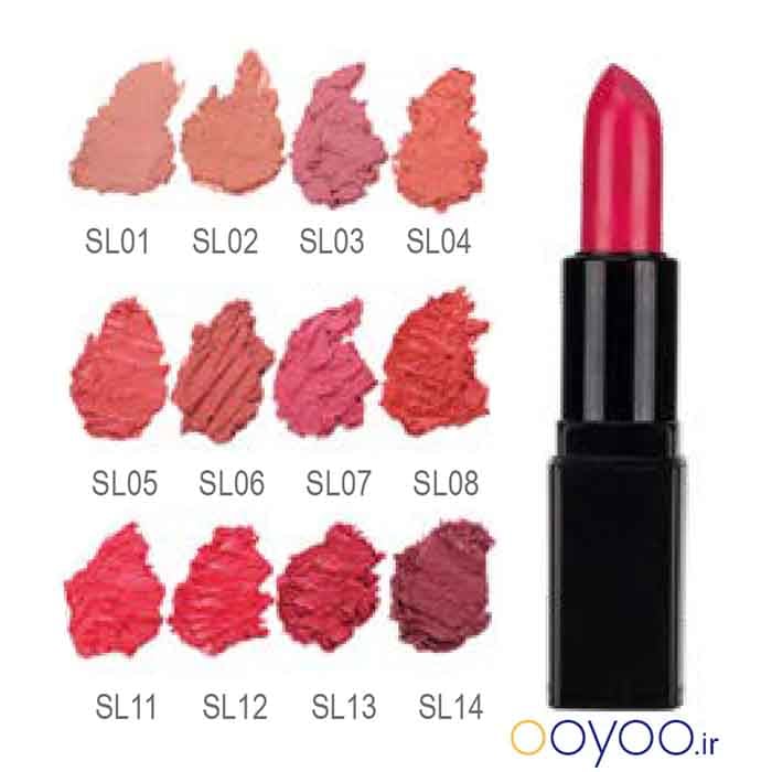 رژلب جامد بلک دایموند مات مای مدل ستین لوکس در 12 رنگ از اویو